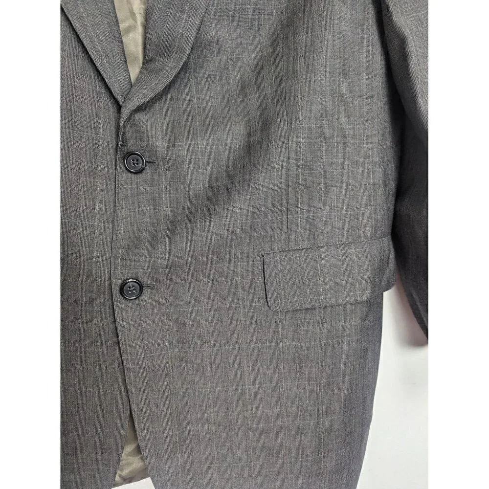 Brooks Brothers Wool Men's Grey Sport Jacket Blazer 2 Button Made in USA 44 LONG